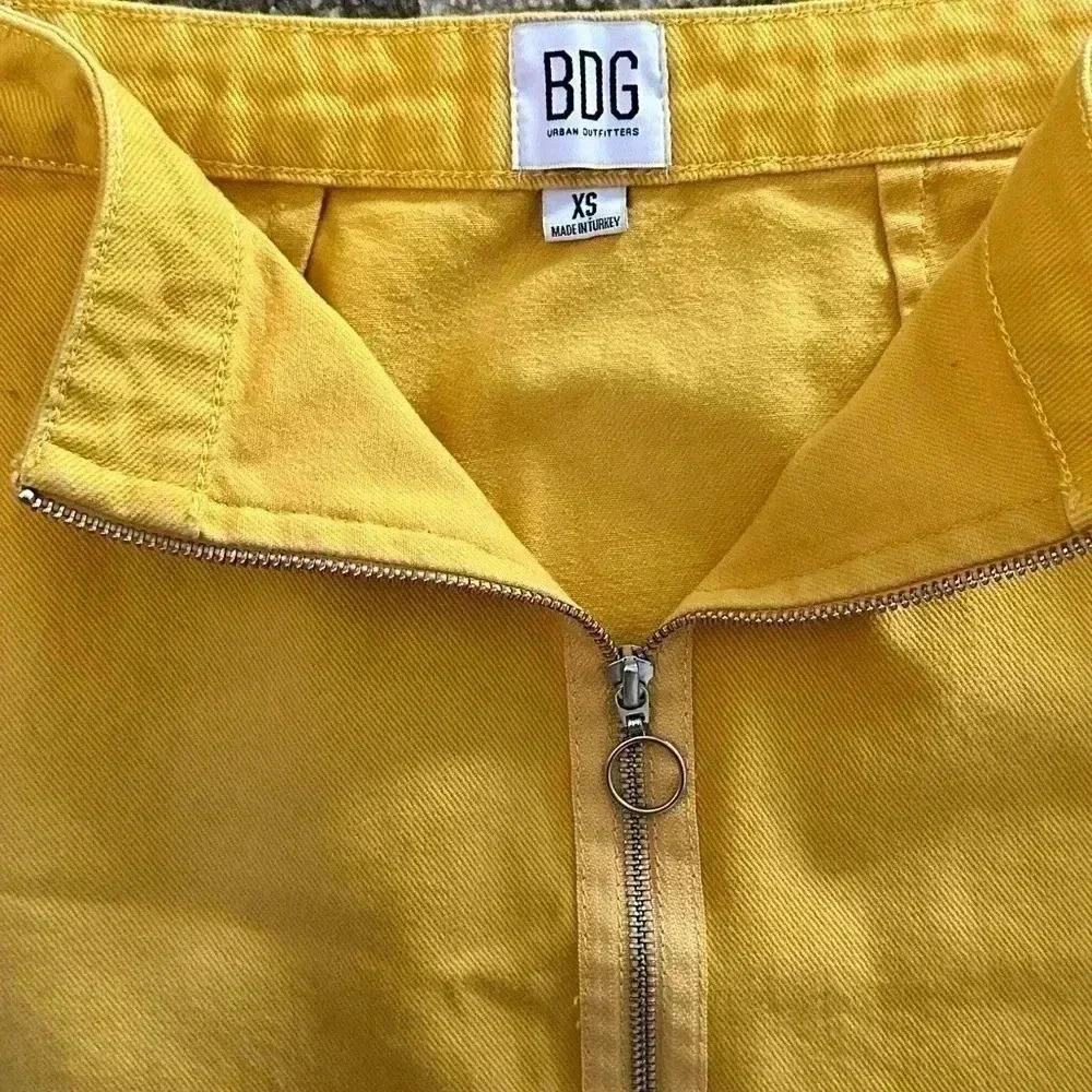 Urban Outfitters Yellow Zip up BDG High Rise Denim Skirt XS - Picture 5 of 5